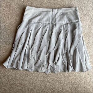 INC International Concepts 100% Silk Light Gray Mini Skirt